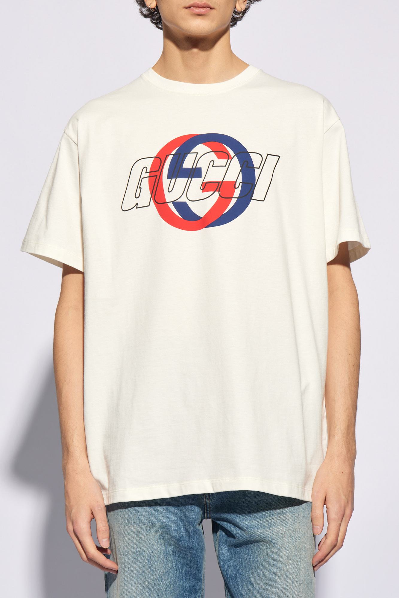 shirt with logo Gucci - Cream T - SchaferandweinerShops KR shirt with logo Gucci - Cream T - SchaferandweinerShops KR